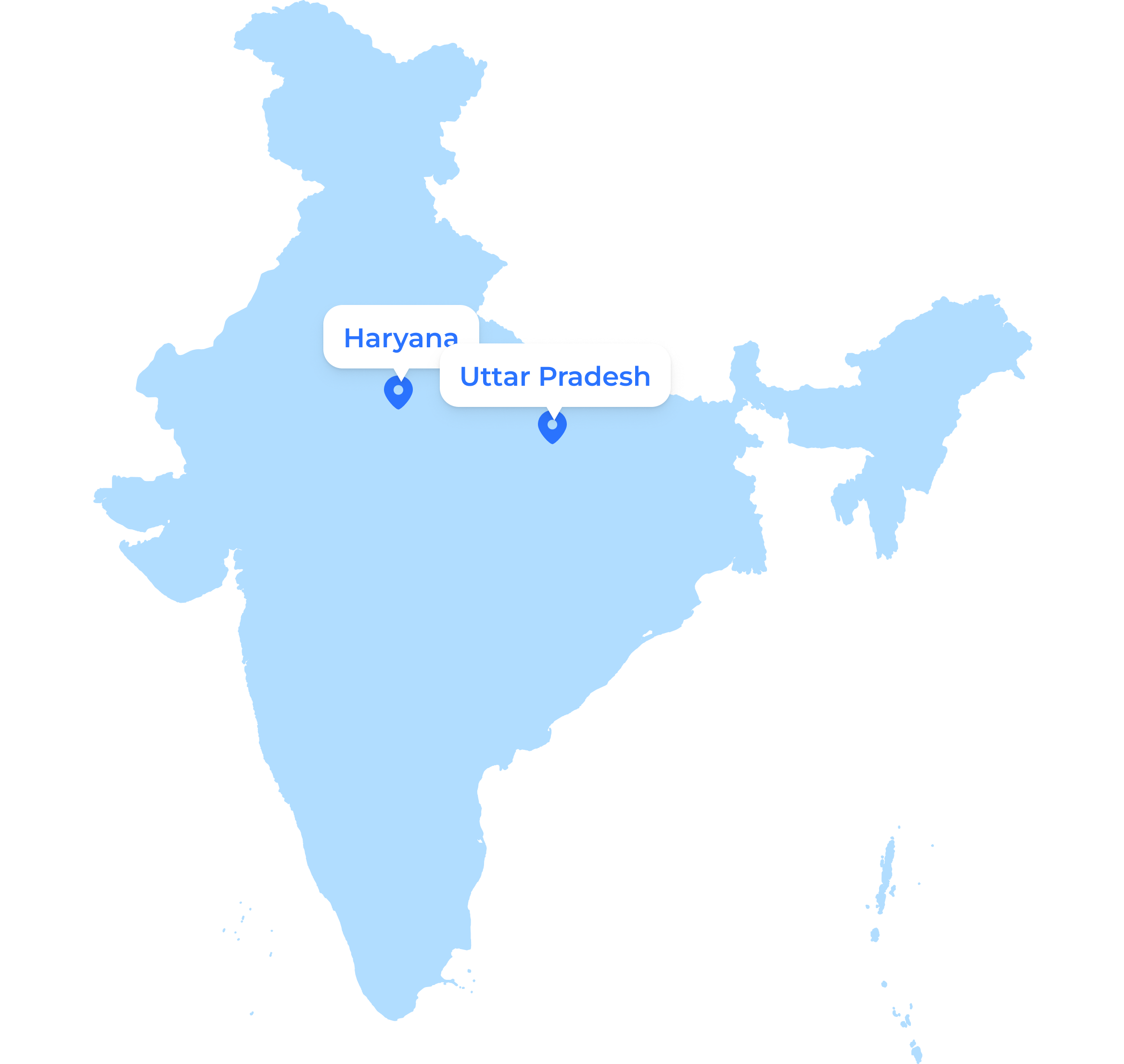 Map of India showing our work locations